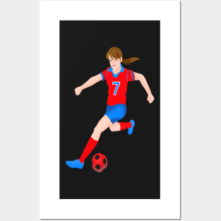 GIRL SOCCER PLAYER Posters and Art